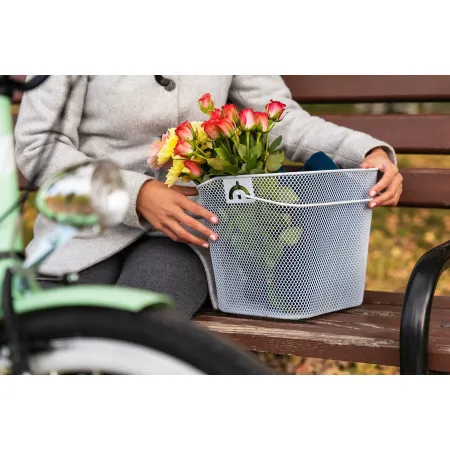 Koszyk na rower VOGEL VKS-102WH stalowy biały OPIS