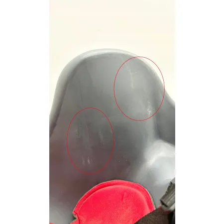 NIEKOMPLETNY Fotelik rowerowy HTP Design Elibas BN40124 szaro-czerwony