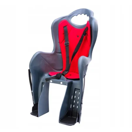 Fotelik rowerowy tylny HTP Design Elibas BN40124 szaro-czerwony OPIS!