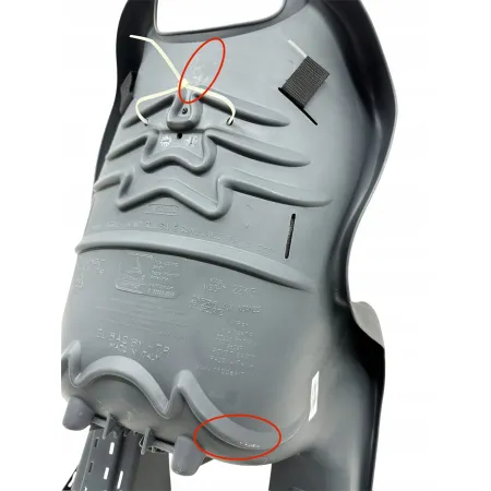 Fotelik rowerowy tylny HTP Design Elibas BN40124 szaro-czerwony OPIS!