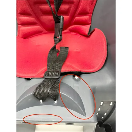 Fotelik rowerowy tylny HTP Design Elibas BN40124 szaro-czerwony OPIS!