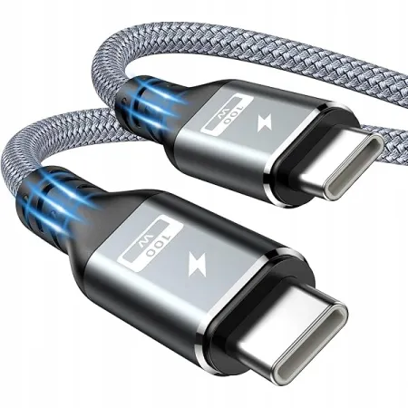 KABEL USB-C TYP C 100W 5A PD QC SZYBKI MOCNY PRZEWÓD 2M