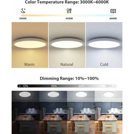 Lampa LED sufitowa wodoodporna Zemty CL20R 30cm 24W