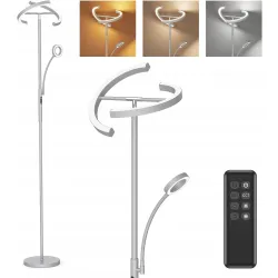 Lampa podłogowa LED Amdelne z pilotem 20W+7W