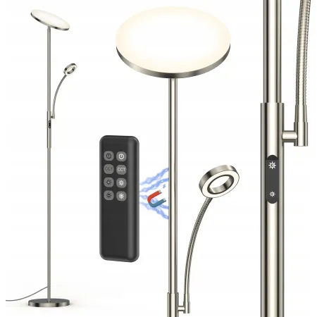 Lampa podłogowa Amdelne LED 35 W srebrny