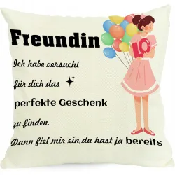 Poszewka na poduszkę z niemieckim napisem 45x45 cm