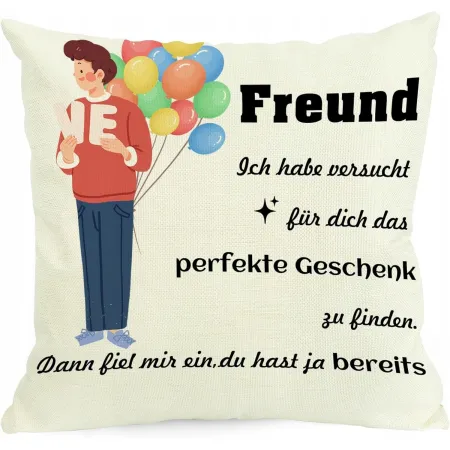 Poszewka na poduszkę z niemieckim napisem 45x45 cm