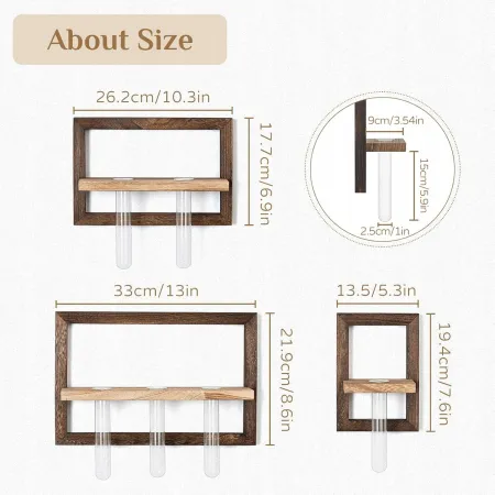 Wazon ścienny z probówkami Walasis