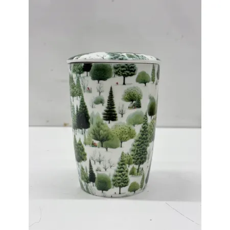 Kubek porcelanowy do herbaty z filtrem i pokrywką TEA SHOP 550ml