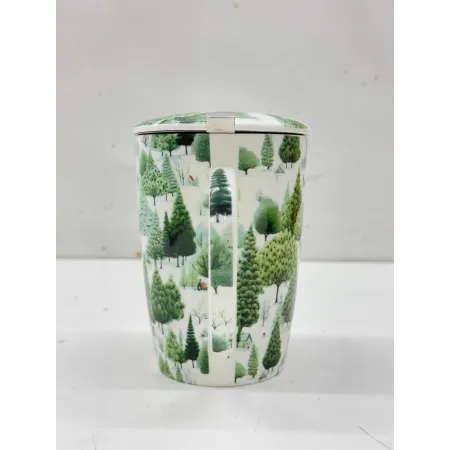 Kubek porcelanowy do herbaty z filtrem i pokrywką TEA SHOP 550ml