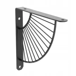 Metalowy wspornik półki Dekoracyjny 2szt czarny