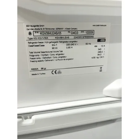 Lodówka Bosch KGV39VLEAS 201 cm
