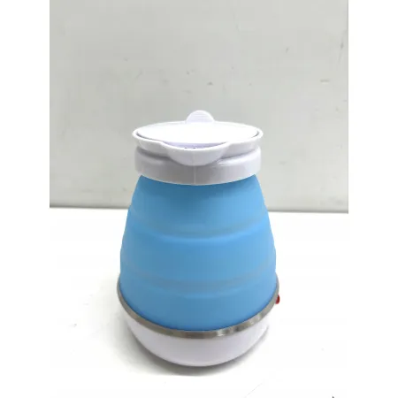 Elektryczny czajnik kempingowy, składany, niebieski