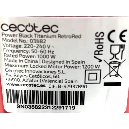 Blender kielichowy retro czerwony Cecotec 1200W