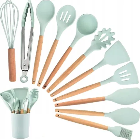 Zestaw przyborów kuchennych 11 sztuk silikonowe