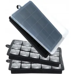 Zestaw 3 foremek do lodu silikonowych z pokrywką