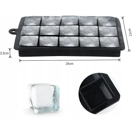 Zestaw 3 foremek do lodu silikonowych z pokrywką