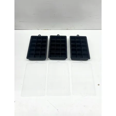 Zestaw 3 foremek do lodu silikonowych z pokrywką