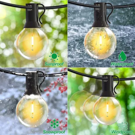 Girlanda ogrodowa łańcuch świetlny GHUSTAR 45m