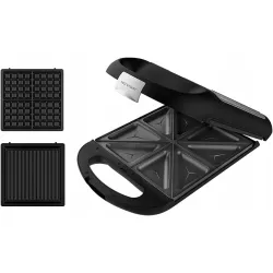 Opiekacz do kanapek CECOTEC Rock'nToast Family 3in1 Czarny DEFEKT