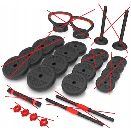 Zestaw hantli HMS SGN140 6w1 (17 kg)