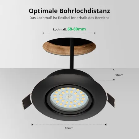 Reflektory LED Bojim 10 szt 5.5W
