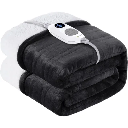 Koc grzewczy WARMREST 150 x 200 cm odcienie szarości