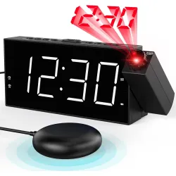 Budzik Zegar z proekcją MESQUUL CR1001i blanc