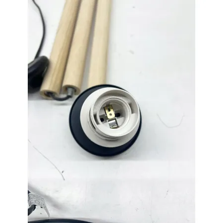 Lampa podłogowa z lnianym kloszem LED E27