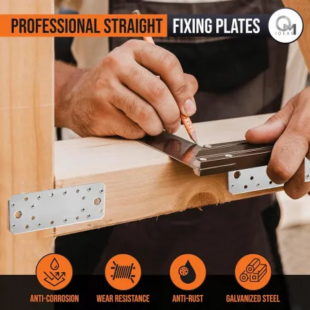 Płaska płytka łącząca stal Omideas 10 szt 140 x 55 x 2 mm