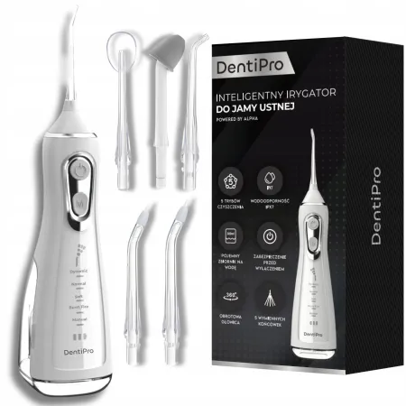 Irygator do zębów ALPHA DentiPro SWF-01 Biały