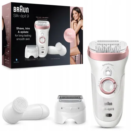 DEPILATOR BRAUN Silk-epil 9 GOLARKA MASZYNKA DO CIAŁA TWARZY BIKINI T4RYMER