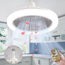 Lampa sufitowa z wentylatorem Anyingkai E27 pilot