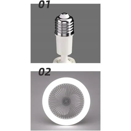 Lampa sufitowa z wentylatorem Anyingkai E27 pilot