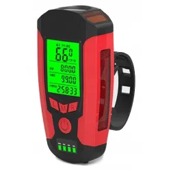 Lampka rowerowa BECOOL BC-FL1484 z licznikiem Diody LED czerwony/czarny