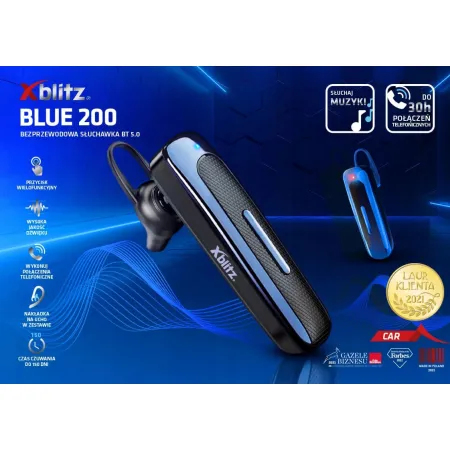 Bezprzewodowa słuchawka Xblitz BT Blue 200 OPIS
