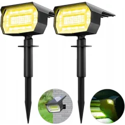 Zestaw 2 zewnętrznych lamp solarnych LOTMOS 72 diody
