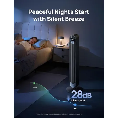 Wentylator wieżowy DREO Cruiser TF518 cichy mobilny z oscylacją 90°