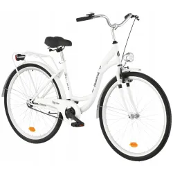 Rower miejski Indiana Moena S1B rama 17 cali koło 28 " biały