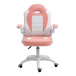 Fotel COBRA Junior Pro Różowo-biały OPIS