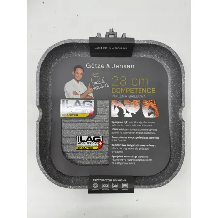Patelnia grillowa GÖTZE & JENSEN 28 cm granitowa BRAK RĄCZKI