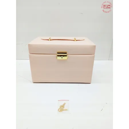 Pudełko organizer na biżuterię Mondeer 26x19x17 cm różowe