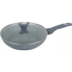 Patelnia tradycyjna z pokrywką Klausberg 28 cm granitowa