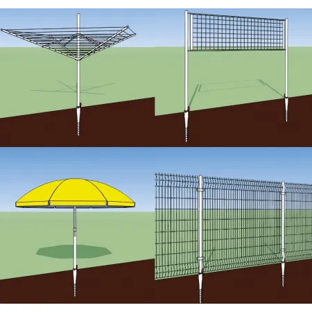 PODSTAWA KOTWA WKRĘCANA DO ZIEMI DO SUSZARKI PARASOLA PERGOLI 550x68mm