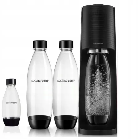 Saturator do wody gazowanej SodaStream Terra czarny + 3 butelki